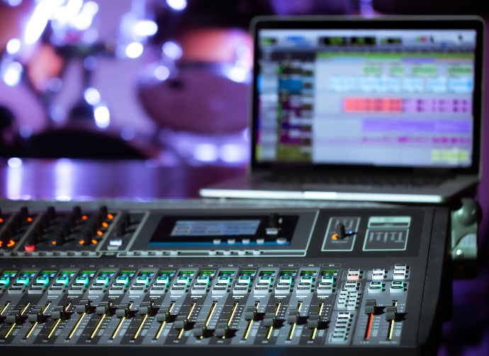 working on pro tools session